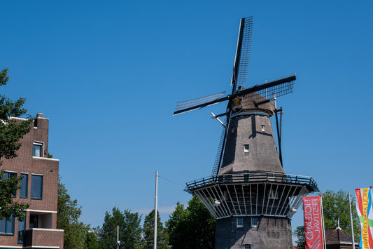 amsterdam, de gooyer molen, blue