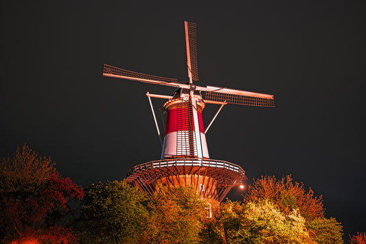 Leiden , Molen De Valk , Night View