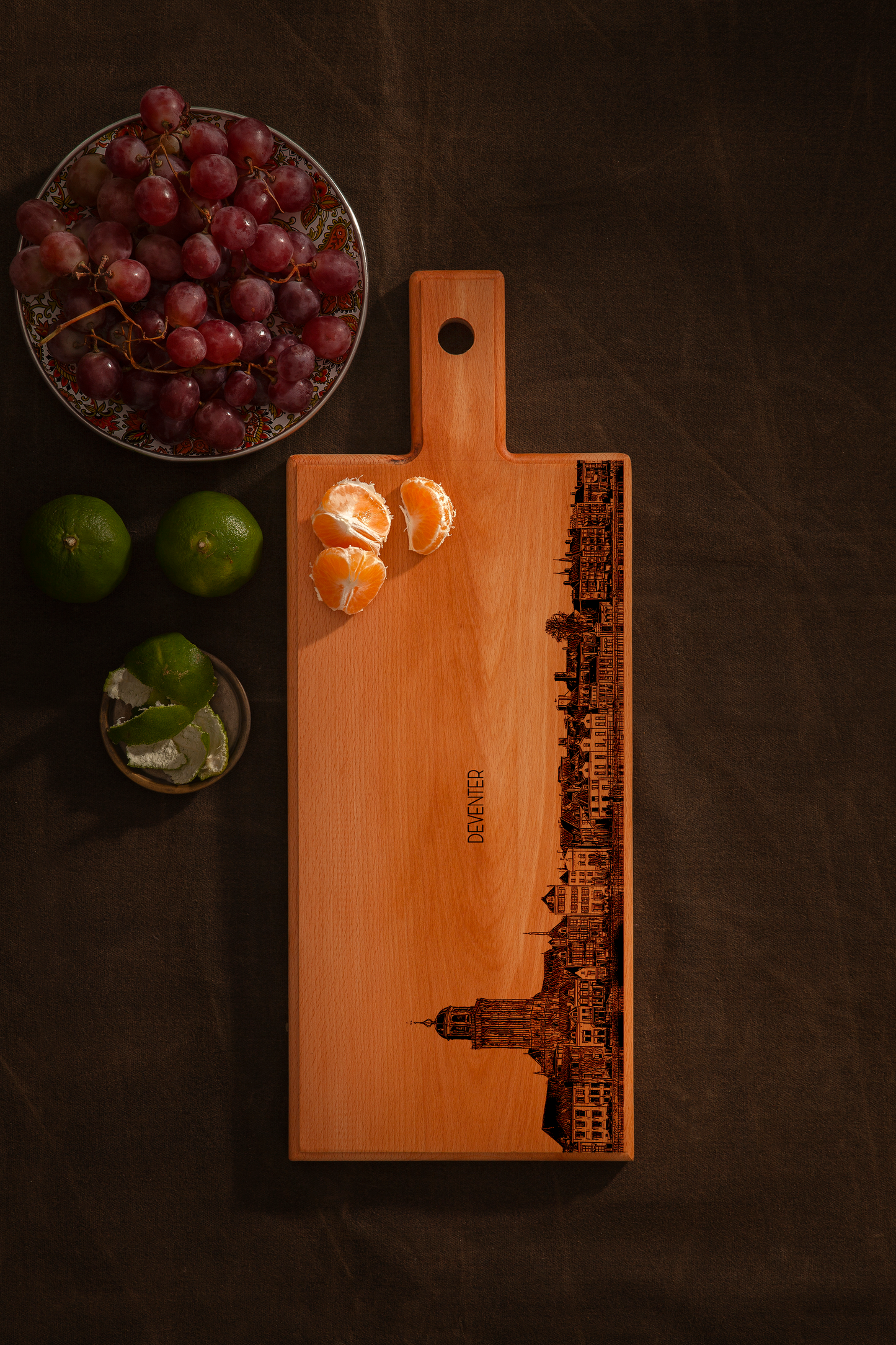 Handmade Deventer Engraved Serving Board - Beech Wood