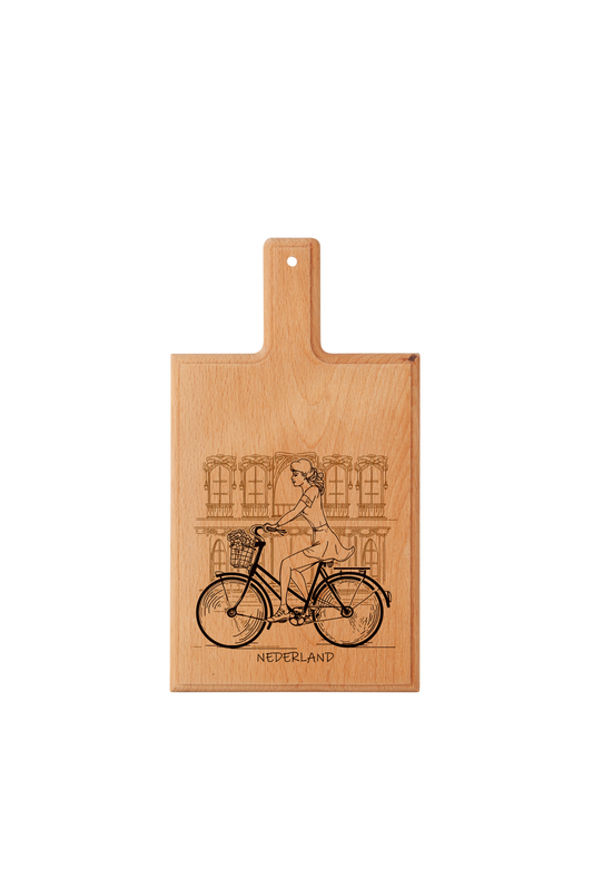 Nederland Bicycle Cheese Board - Beech Wood