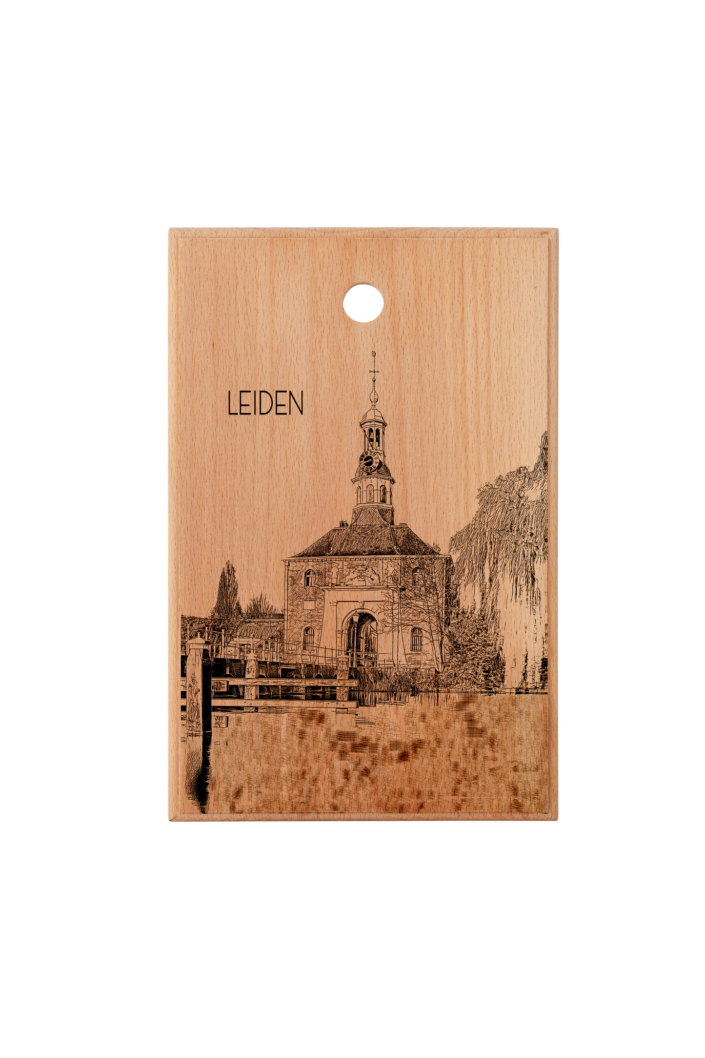 LEIDEN ZIJLPOORT HANDMADE ENGRAVED CUTTING BOARD