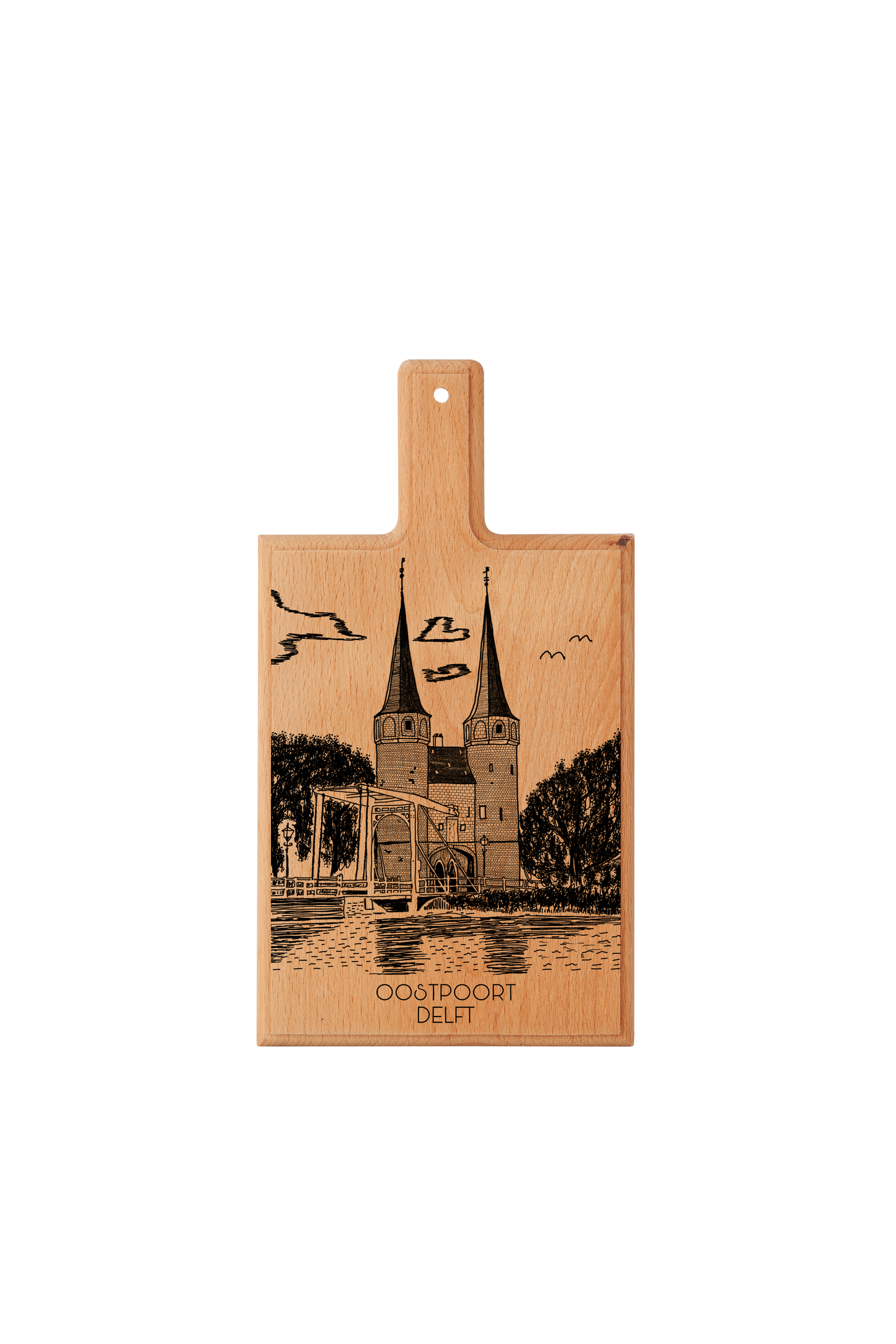 DELFT OOSTPOORT HANDMADE ENGRAVED CHEESE BOARD