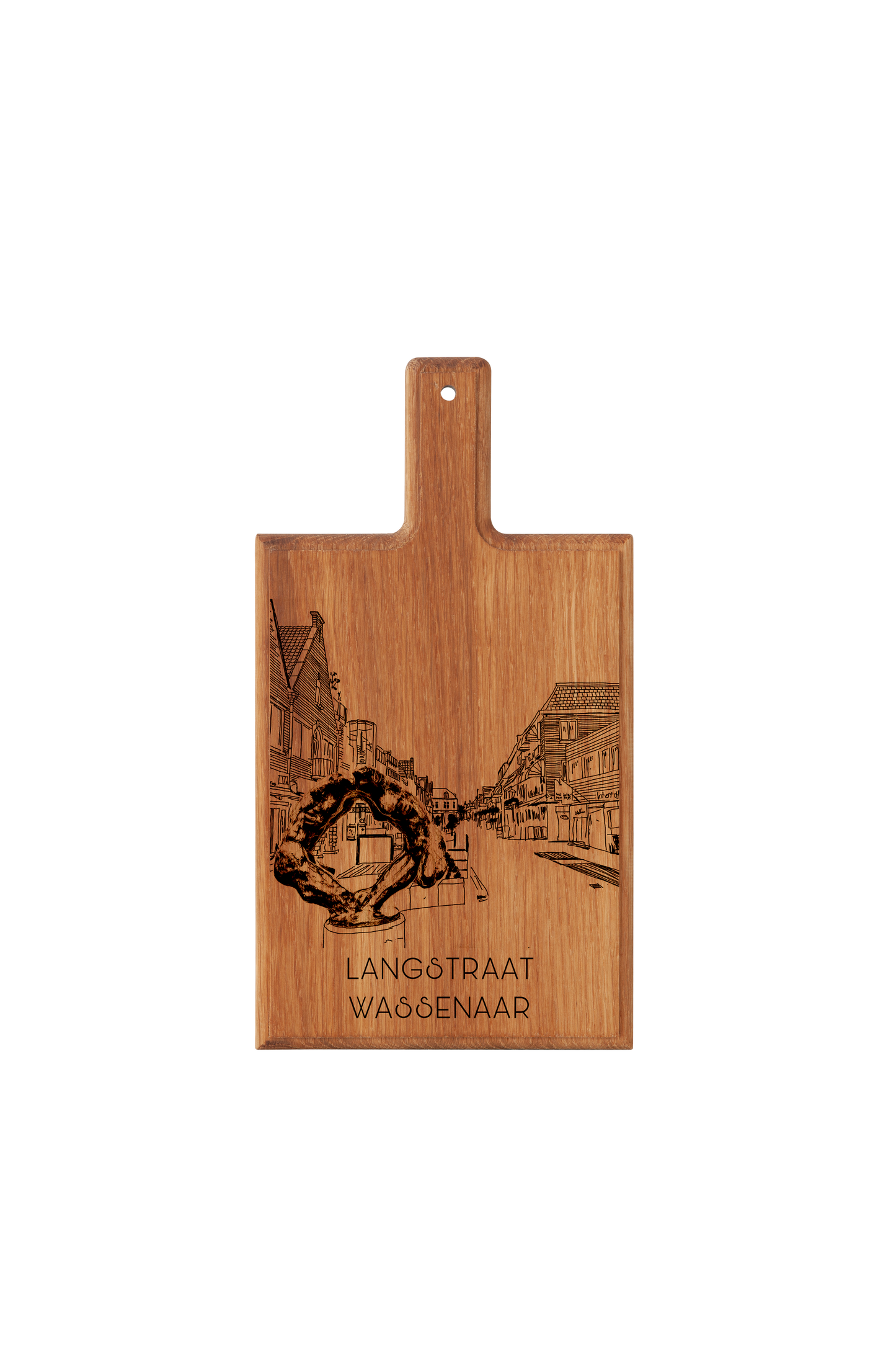Handmade Wassenaar Langstraat Engraved Cheese Board - Beech Wood