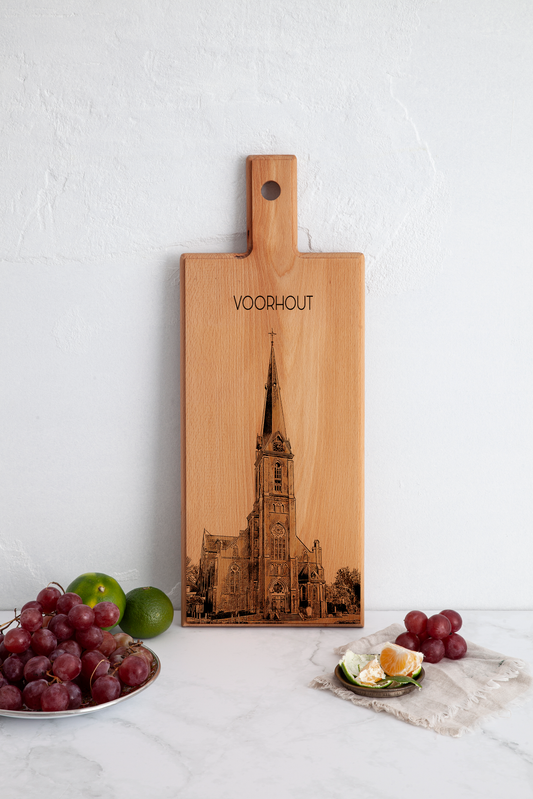 Handmade Voorhout Engraved Serving Board - Beech Wood