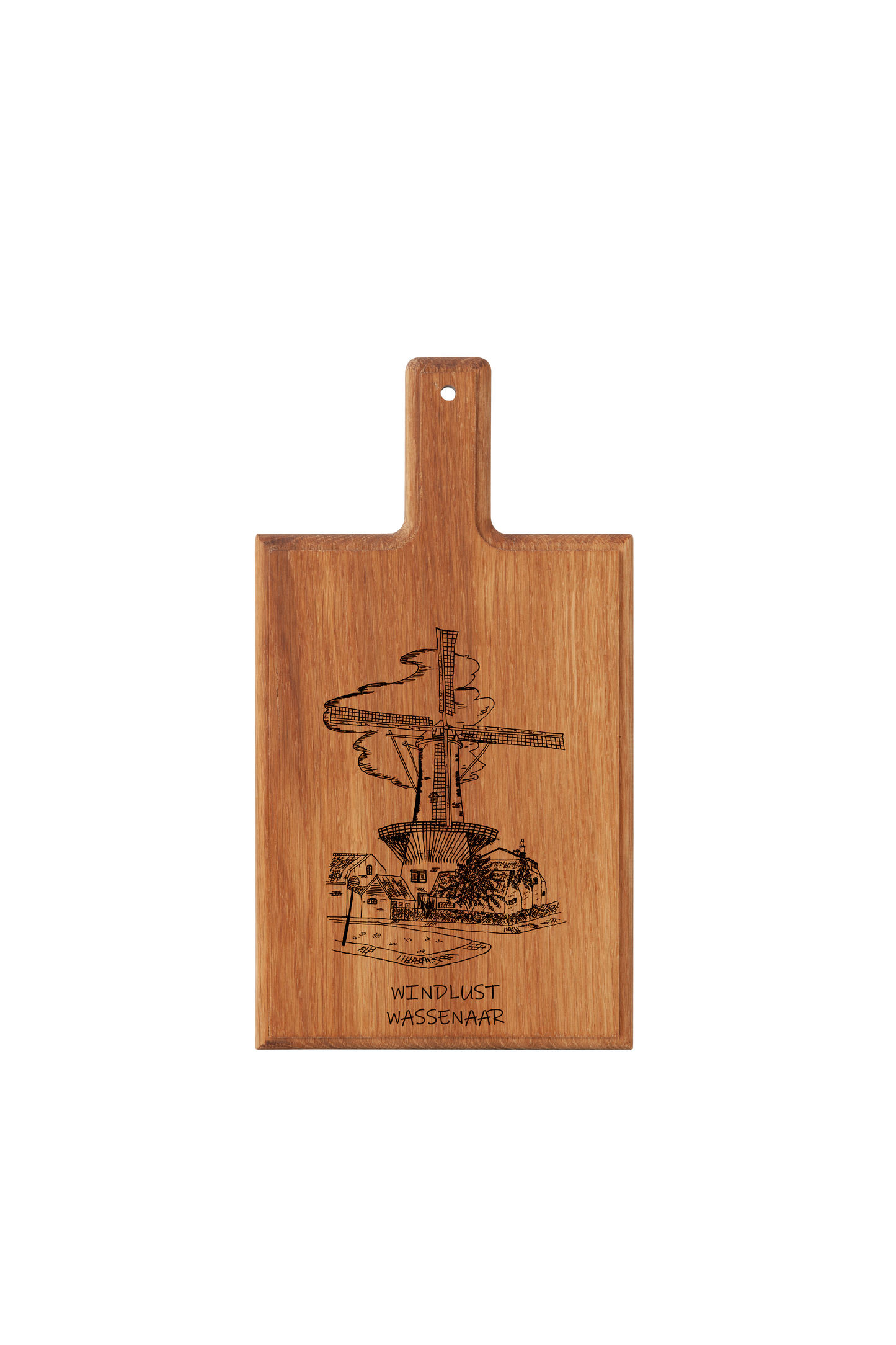 Handmade Wassenaar Windlust Engraved Cheese Board - Beech Wood