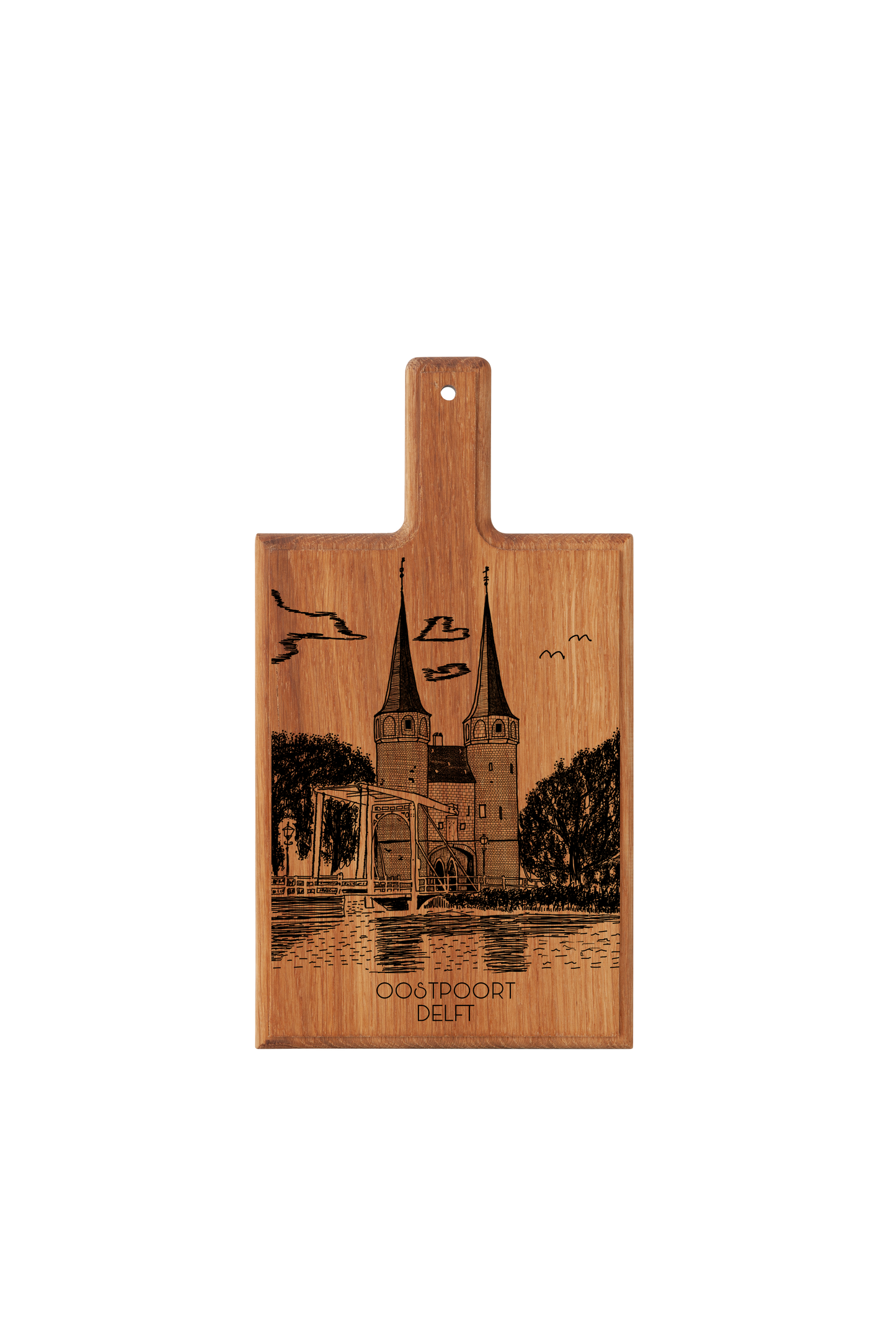 DELFT OOSTPOORT HANDMADE ENGRAVED CHEESE BOARD