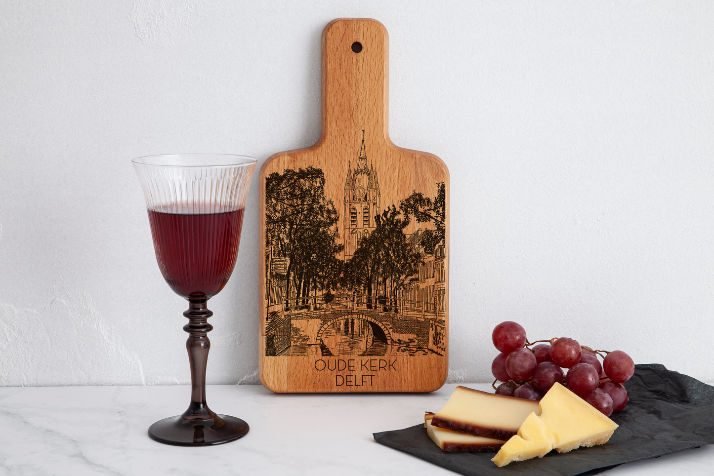 Delft, Oude Kerk, cheese board, in kitchen