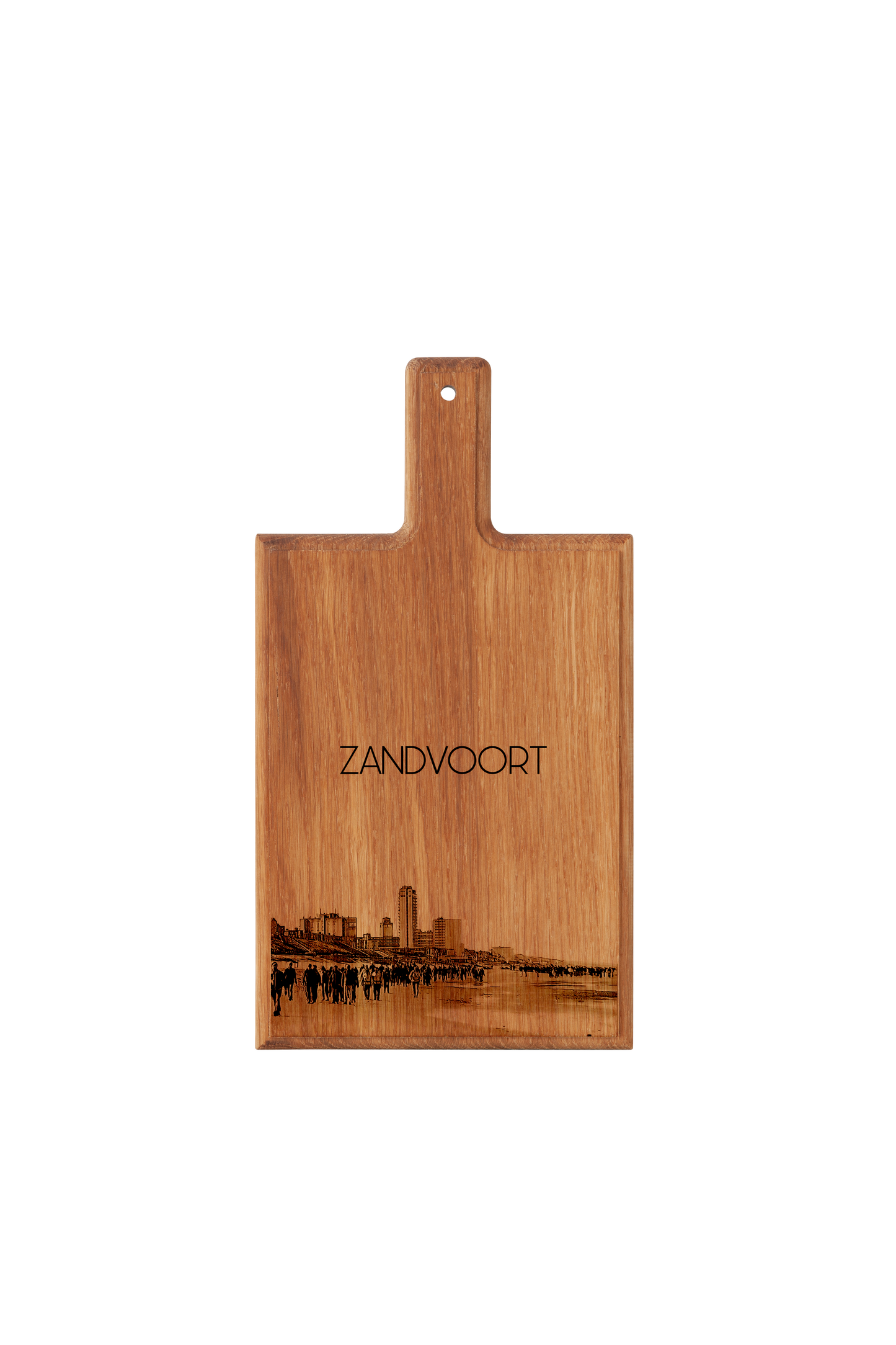 Handmade Zandvoort Engraved Cheese Board - Beech Wood