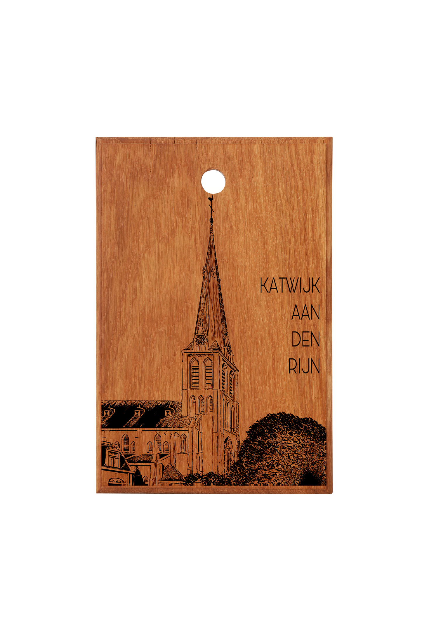 KATWIJK AAN DEN RIJN , ENGRAVED CHEESE BOARD CUTTING BOARD