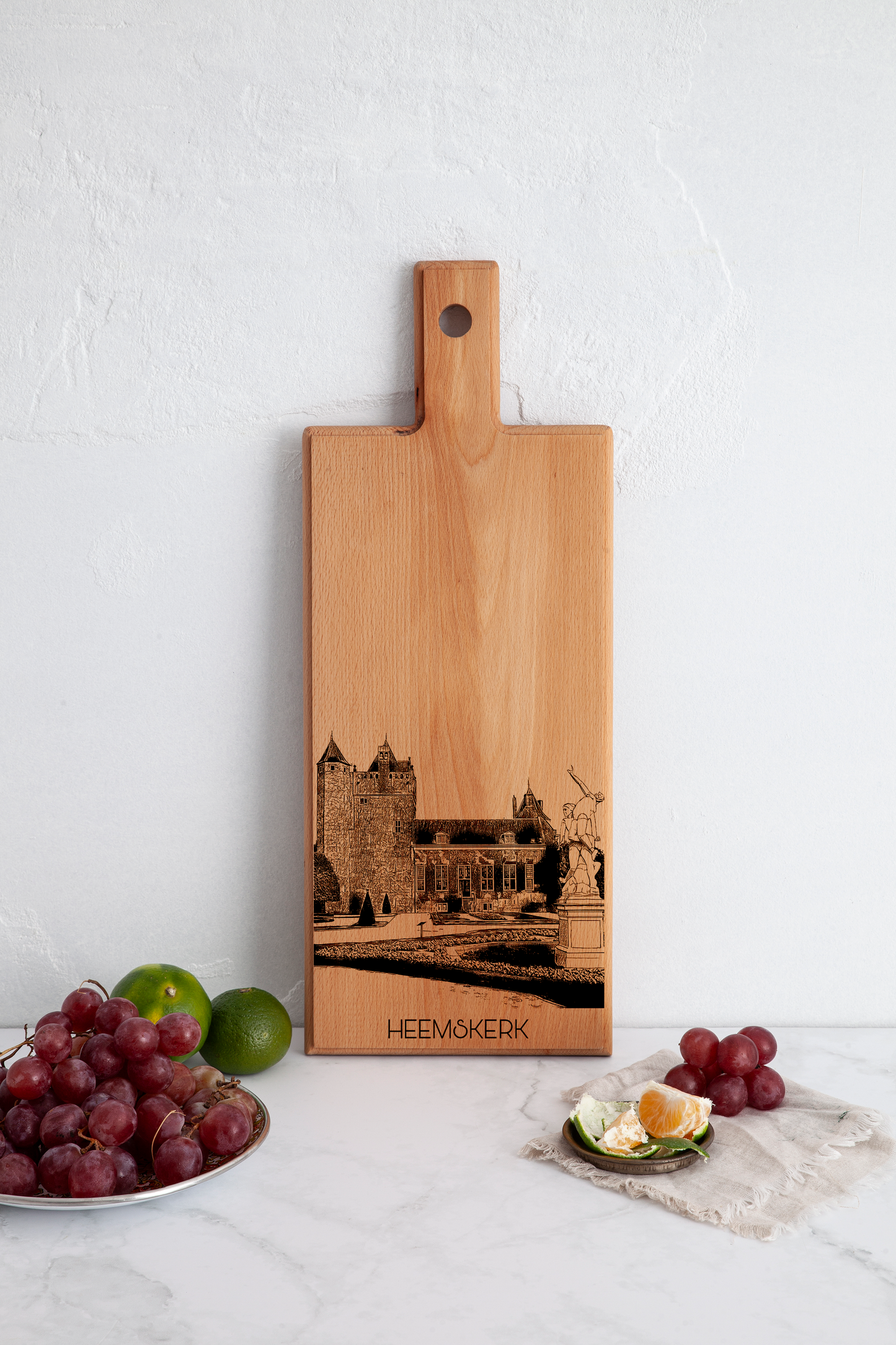 Handmade Heemskerk Engraved Serving Board - Beech Wood