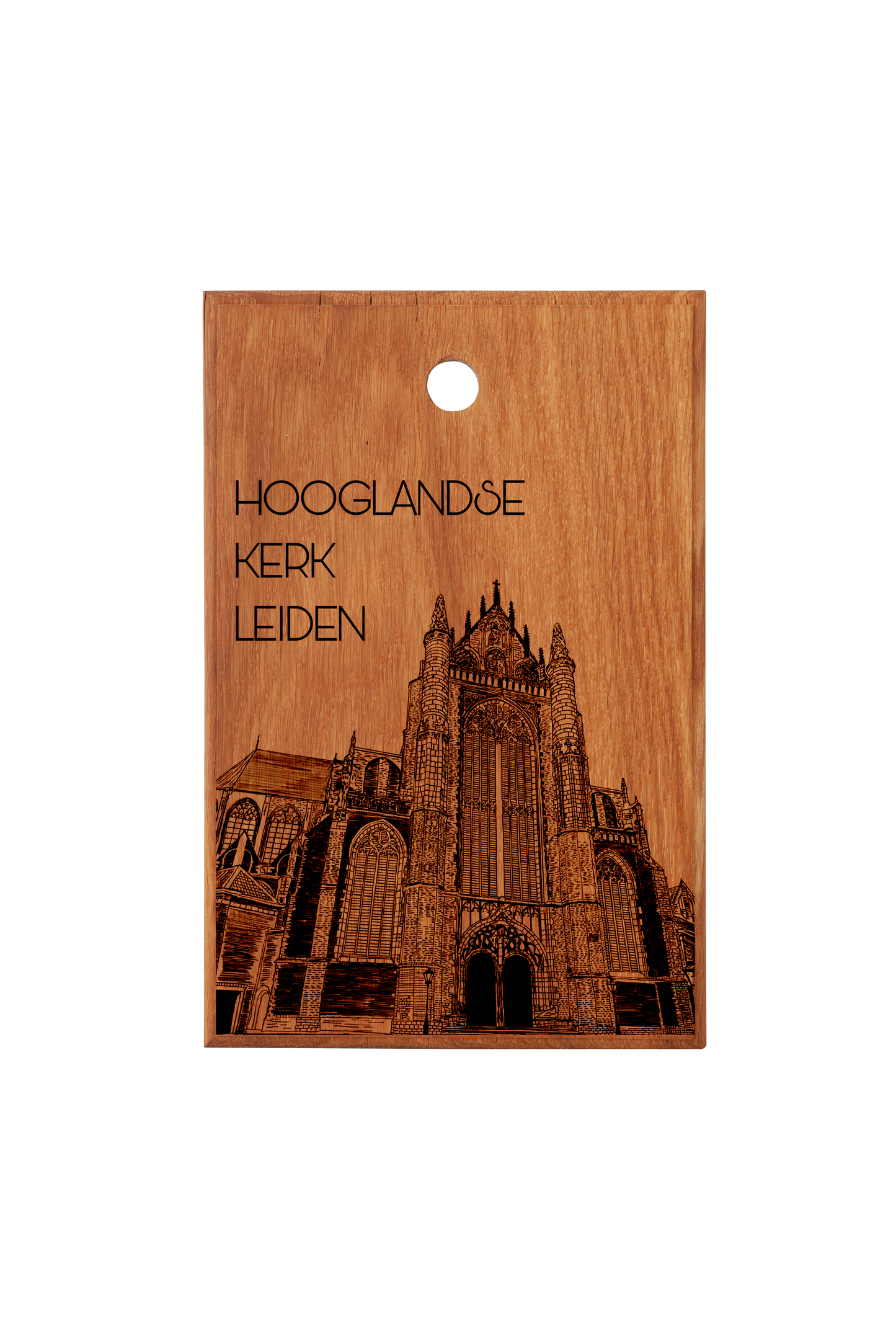 LEIDEN HOOGLANDSE KERK HANDMADE ENGRAVED CUTTING BOARD