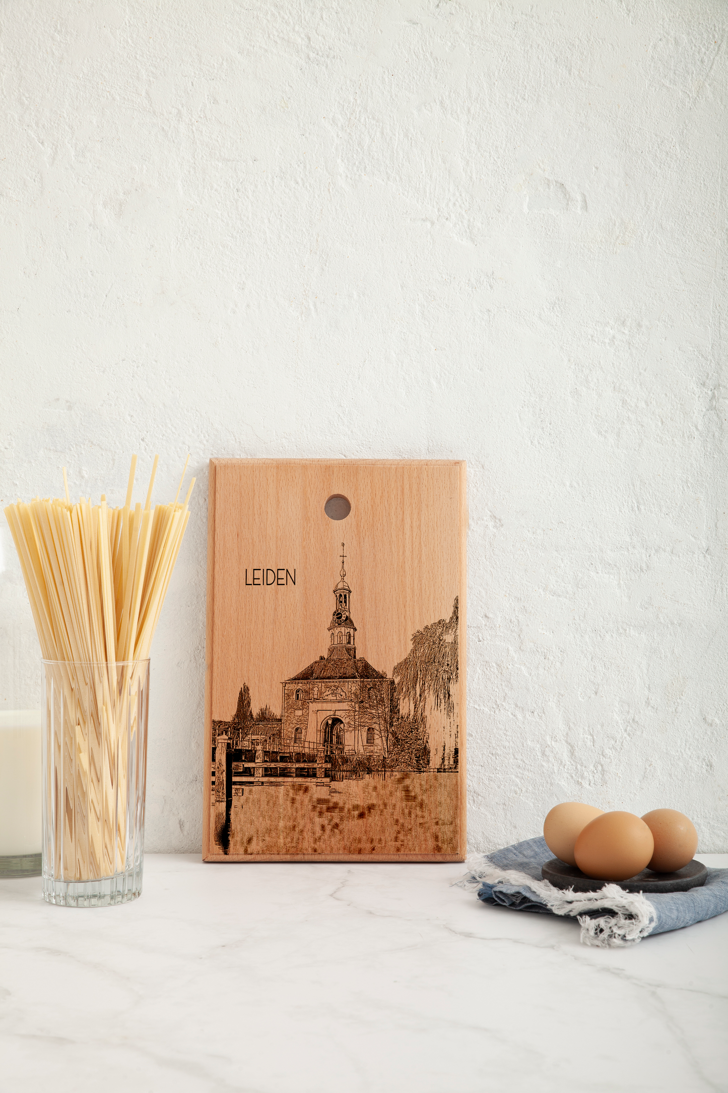 LEIDEN ZIJLPOORT HANDMADE ENGRAVED CUTTING BOARD
