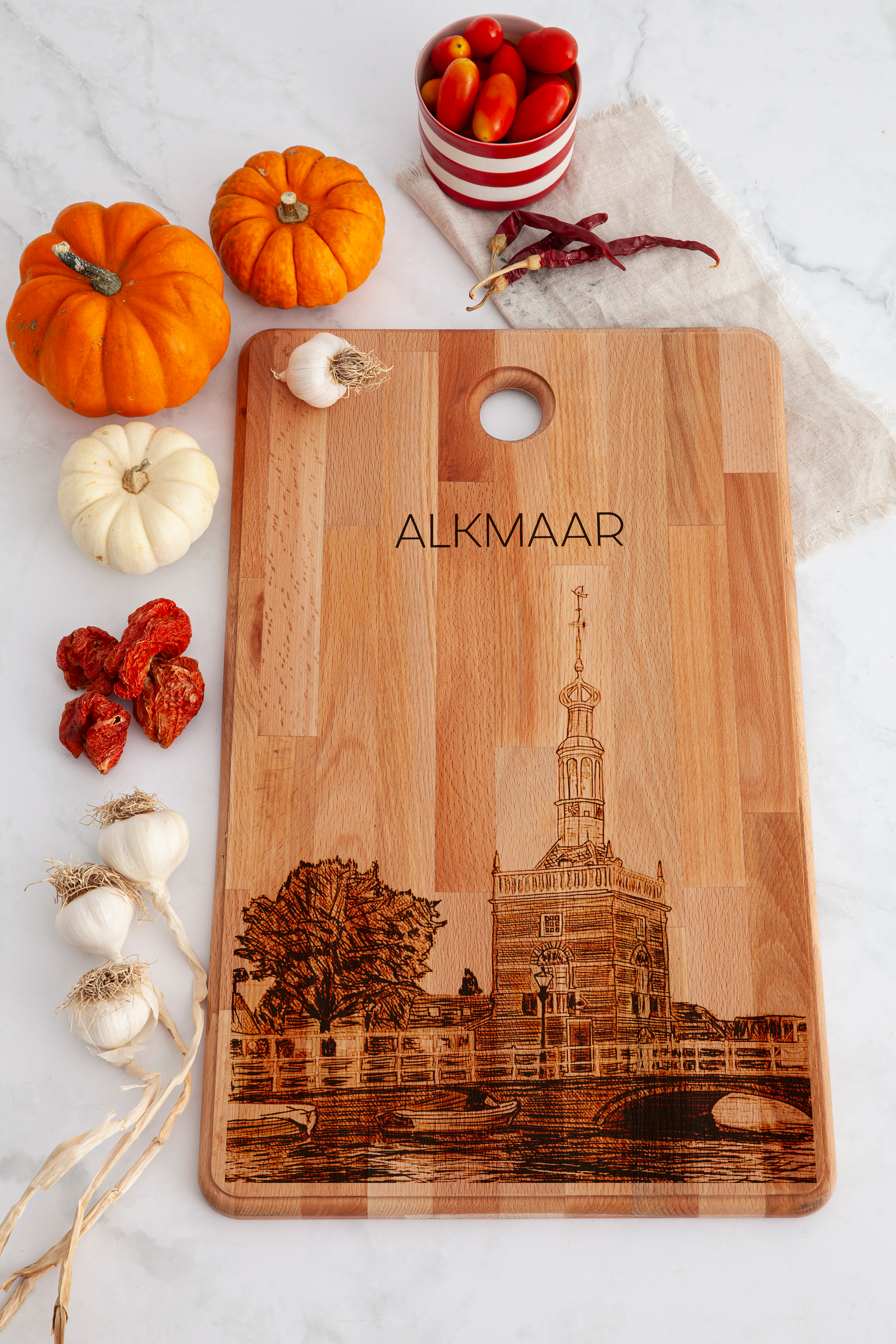 Alkmaar, De Friese Poort, cutting board, on countertop