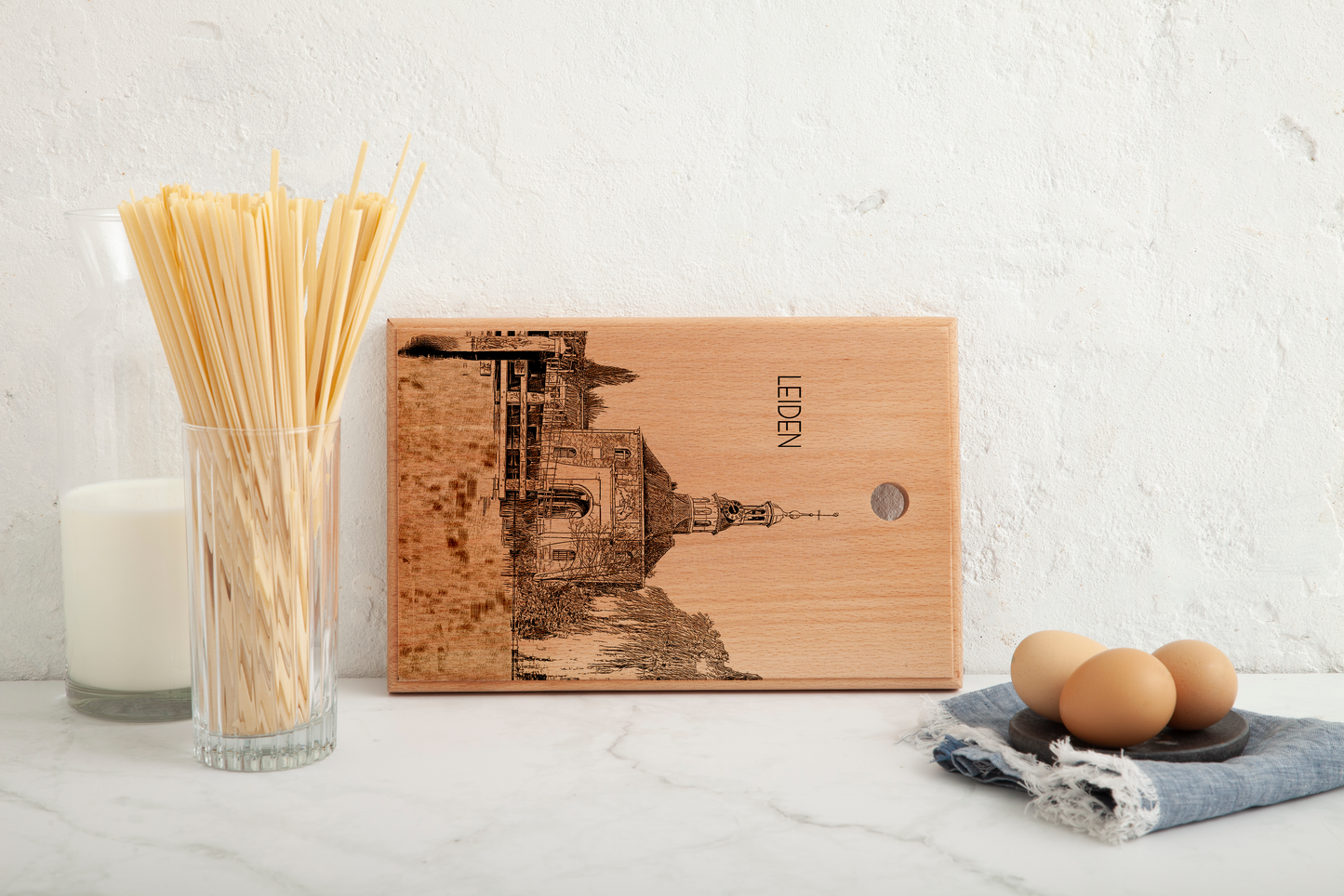 LEIDEN ZIJLPOORT HANDMADE ENGRAVED CUTTING BOARD