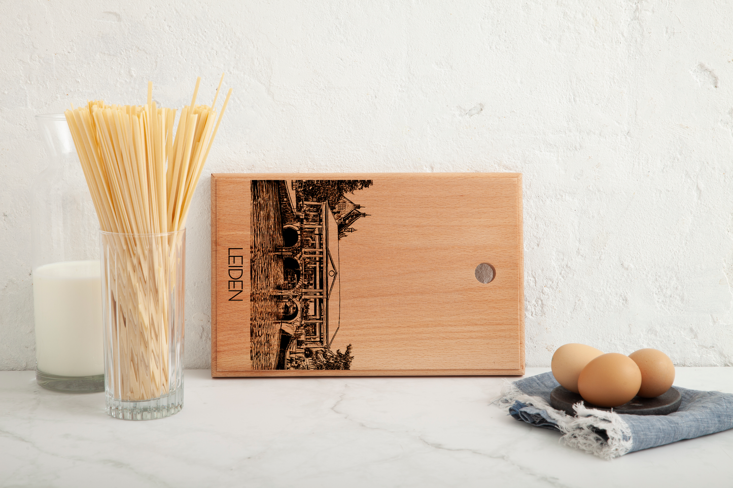 LEIDEN KOORNBRUG HANDMADE ENGRAVED CUTTING BOARD