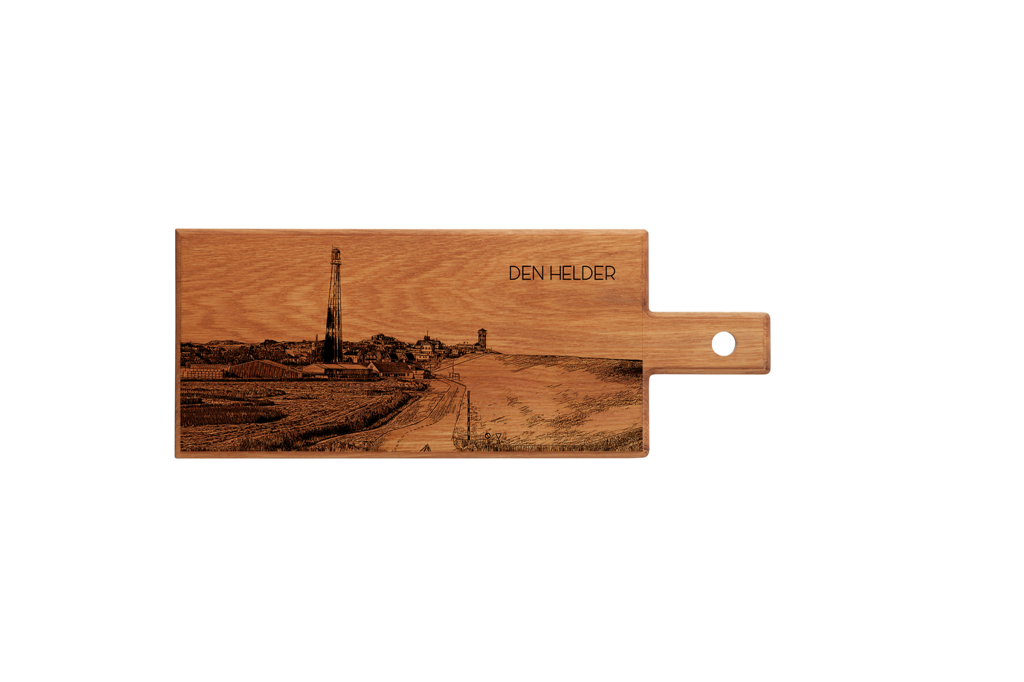 Handmade Den Helder Engraved Serving Board - Beech Wood