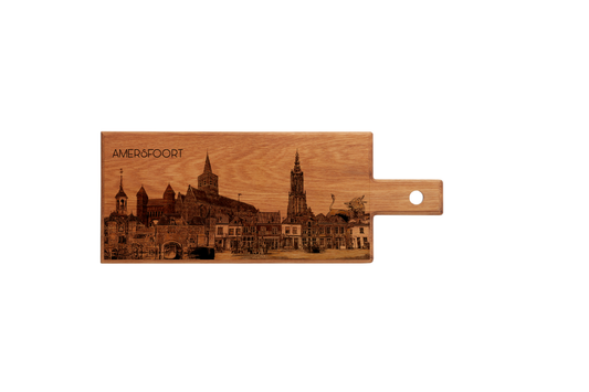 Handmade Amersfoort Skyline Engraved Serving Board - Beech Wood