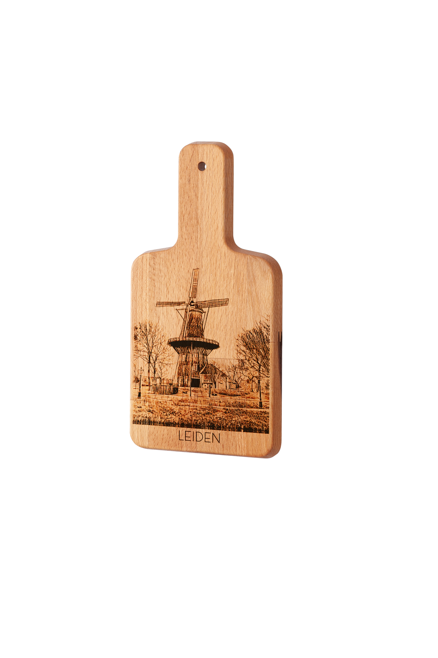 Leiden, Molen De Valk, cheese board, side view