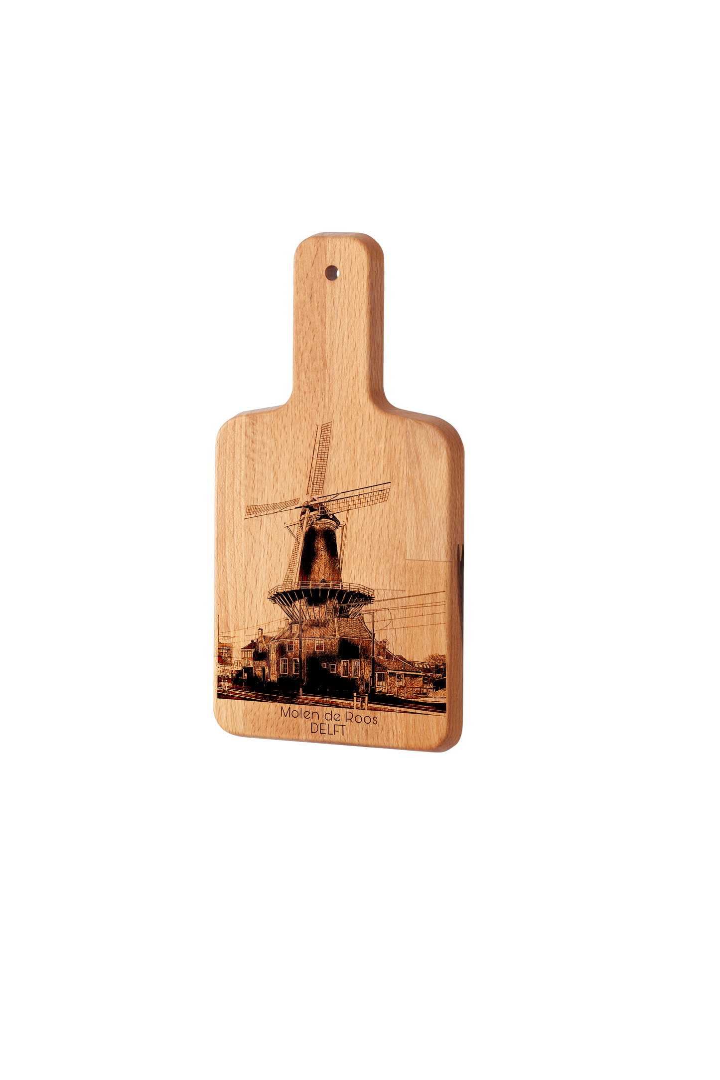 Delft, Molen de Roos, cheese board, side view