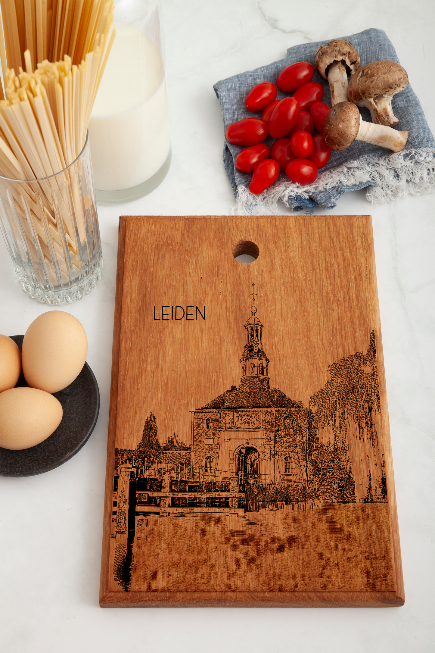 LEIDEN ZIJLPOORT HANDMADE ENGRAVED CUTTING BOARD