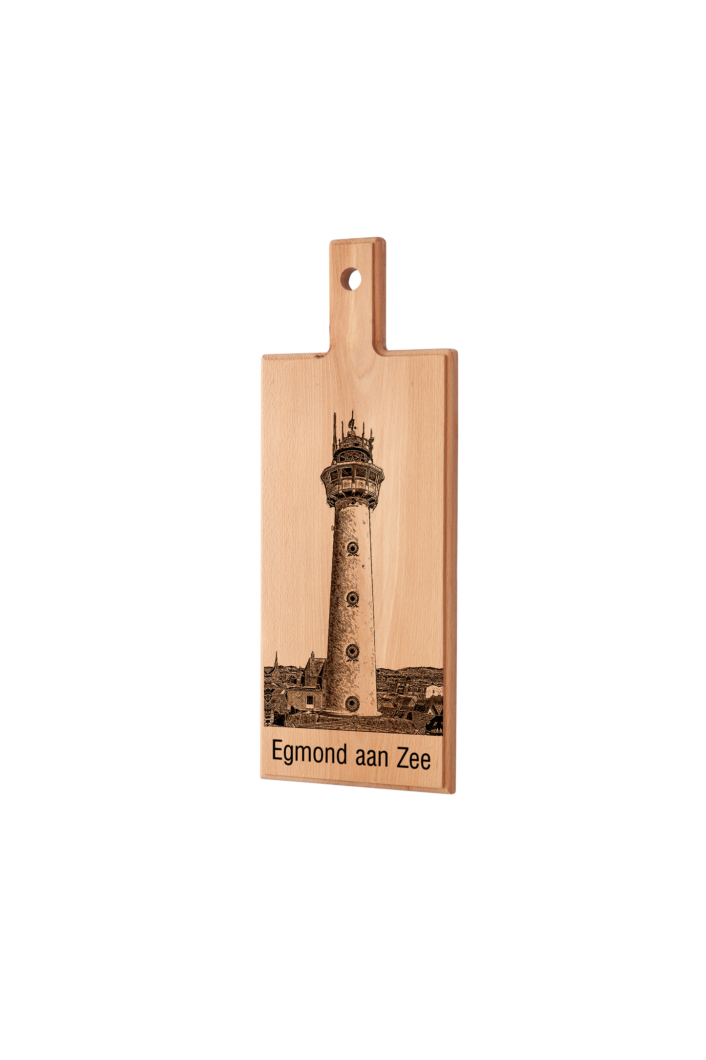 Handmade Egmond aan Zee Engraved Serving Board - Beech Wood