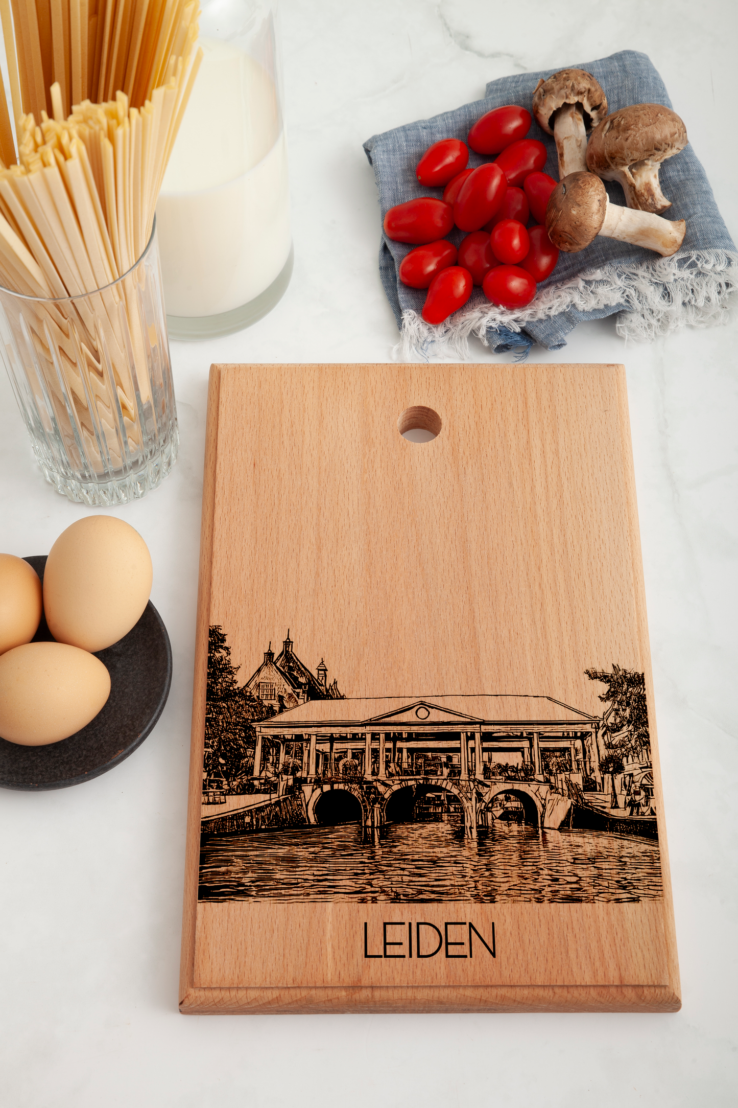LEIDEN KOORNBRUG HANDMADE ENGRAVED CUTTING BOARD
