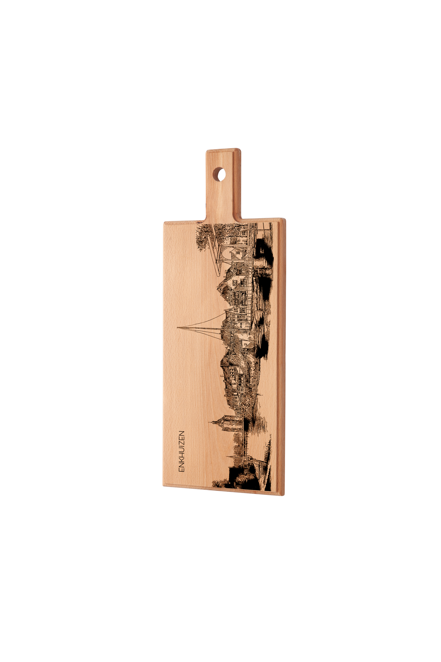 Handmade Enkhuizen Engraved Serving Board - Beech Wood