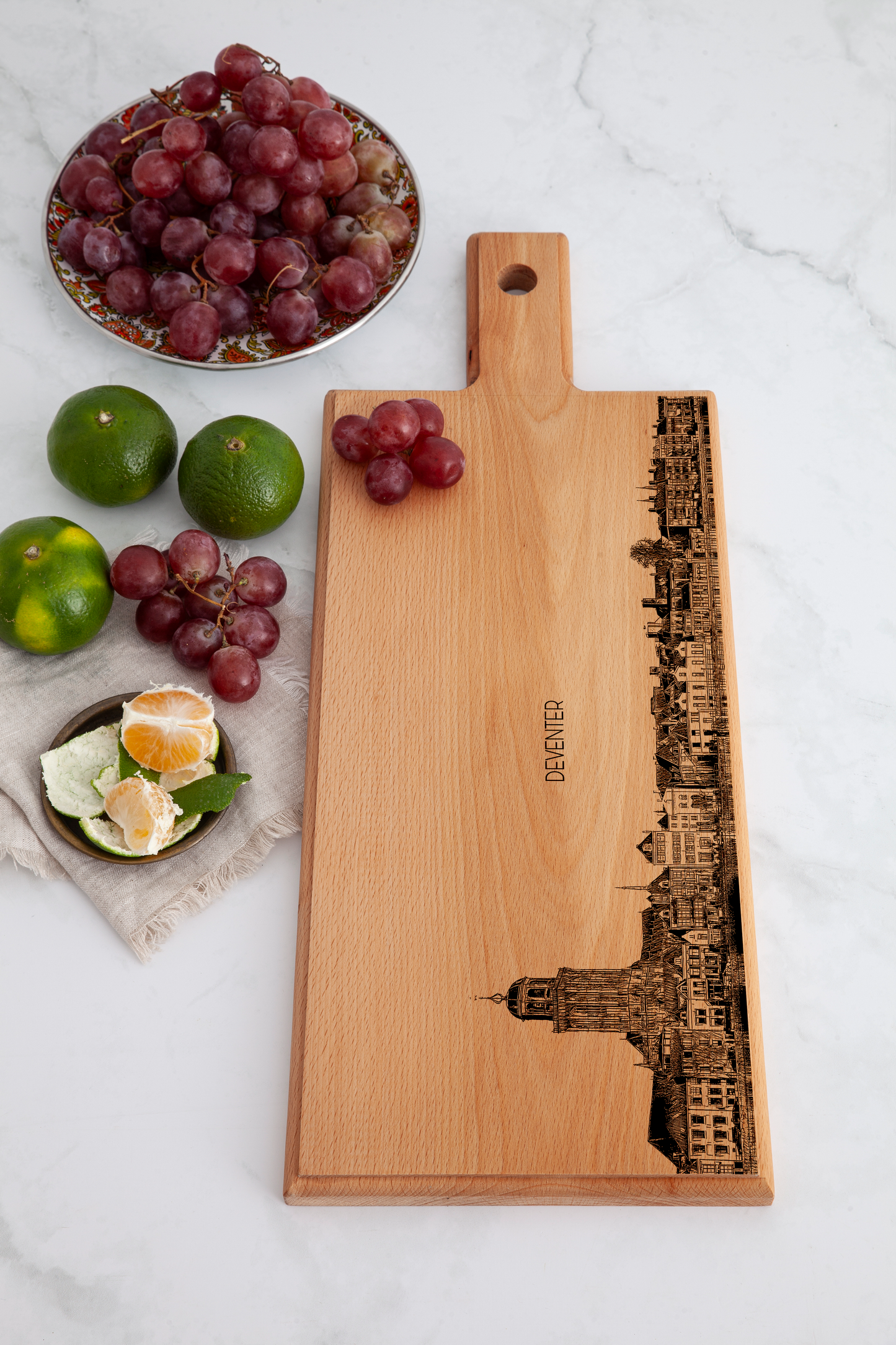 Handmade Deventer Engraved Serving Board - Beech Wood