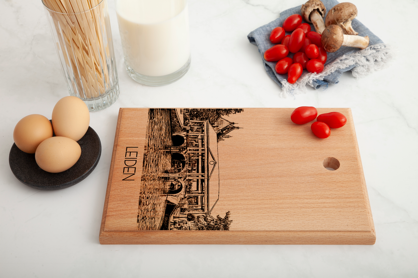 LEIDEN KOORNBRUG HANDMADE ENGRAVED CUTTING BOARD