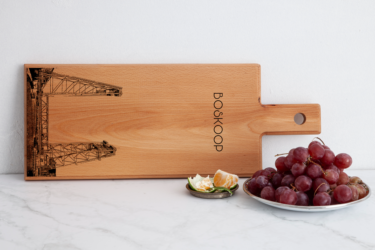 Handmade Boskoop Engraved Serving Board - Beech Wood