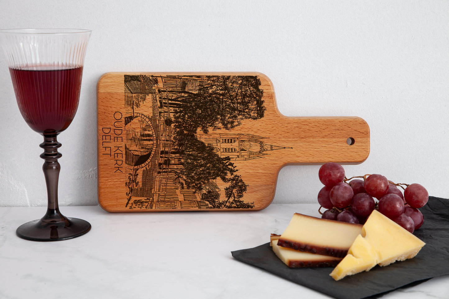 Delft, Oude Kerk, cheese board, horizontal