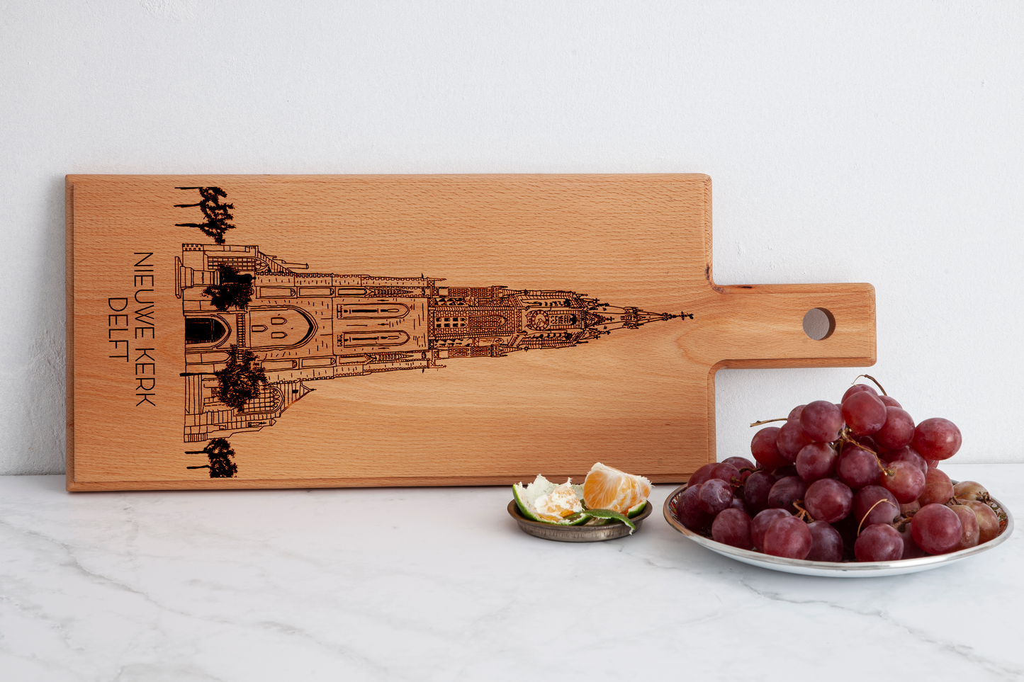 Delft, Nieuwe Kerk, medium serving board, on countertop