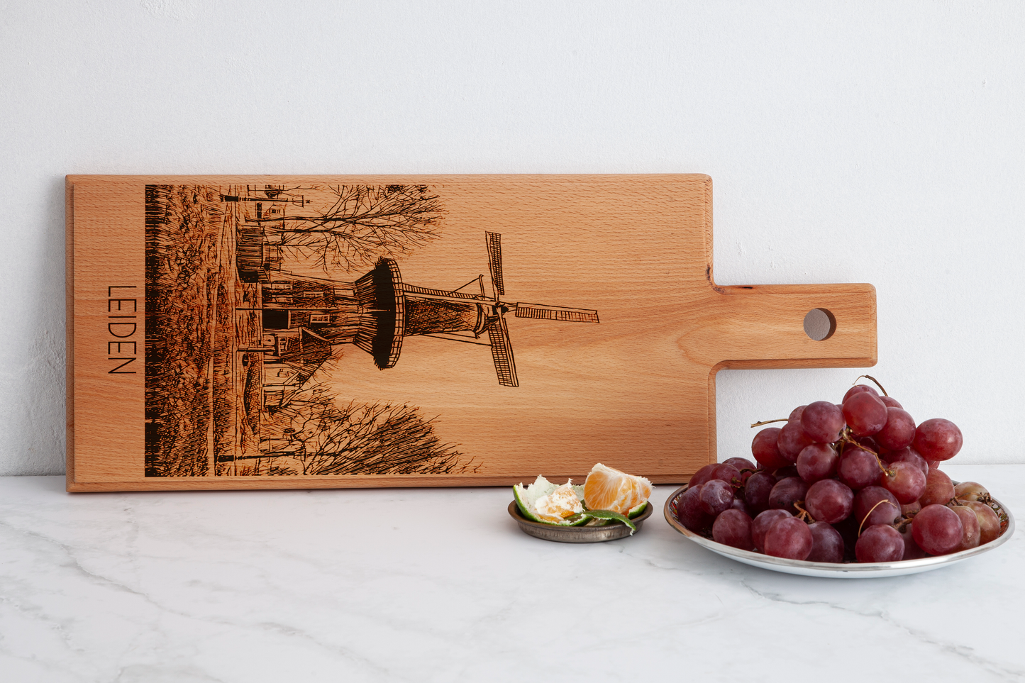Leiden, Molen De Valk, medium serving board, on countertop