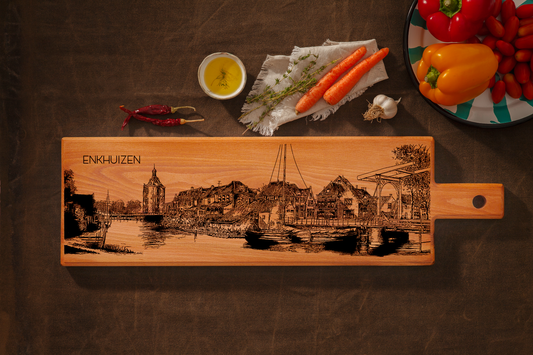 Handmade Enkhuizen Engraved Large Serving Board - Beech Wood