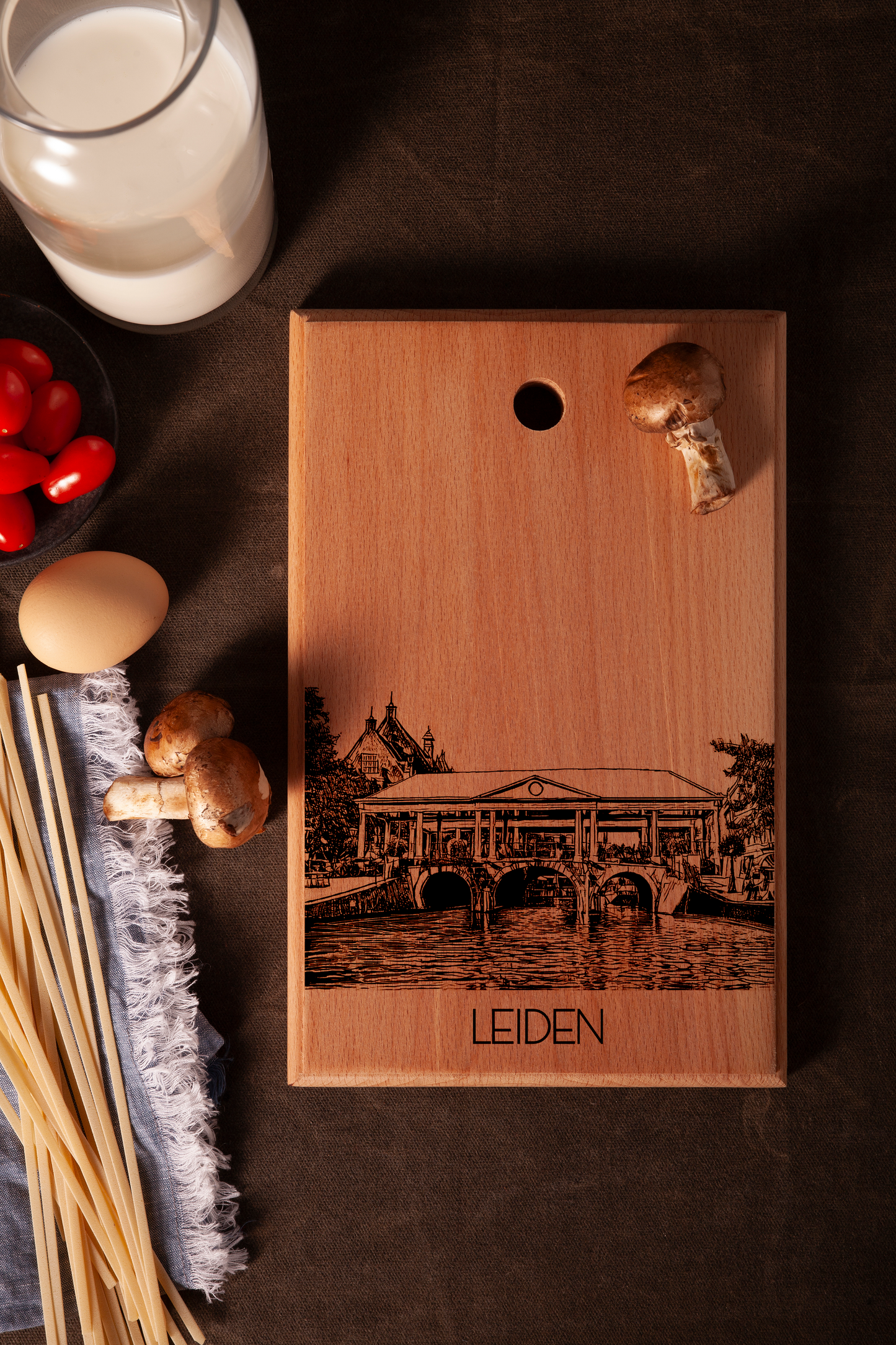 LEIDEN KOORNBRUG HANDMADE ENGRAVED CUTTING BOARD