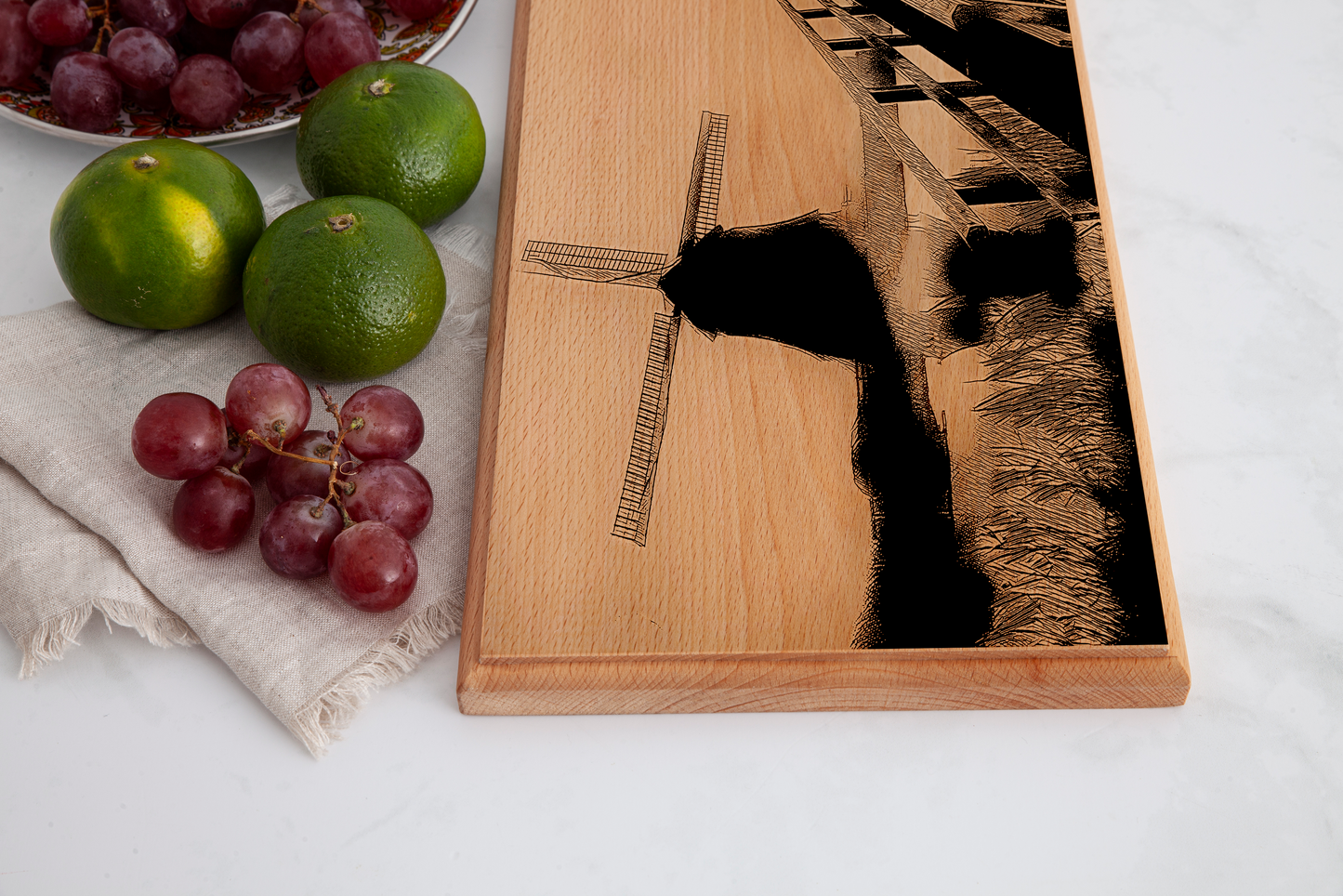 Handmade Heerhugowaard Engraved Serving Board - Beech Wood