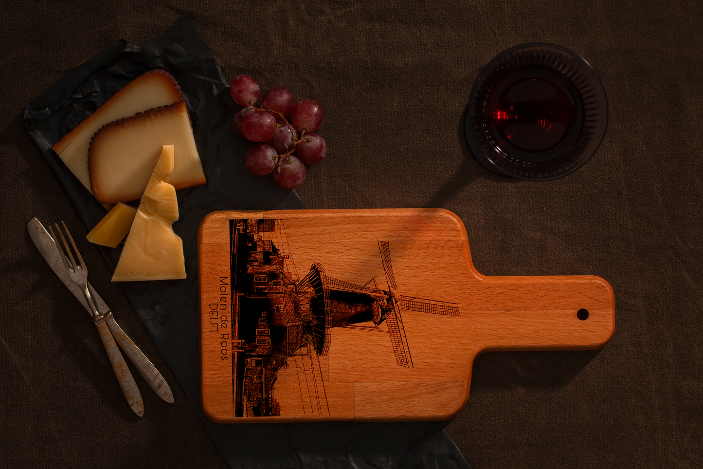Delft, Molen de Roos, cheese board, antimicrobial