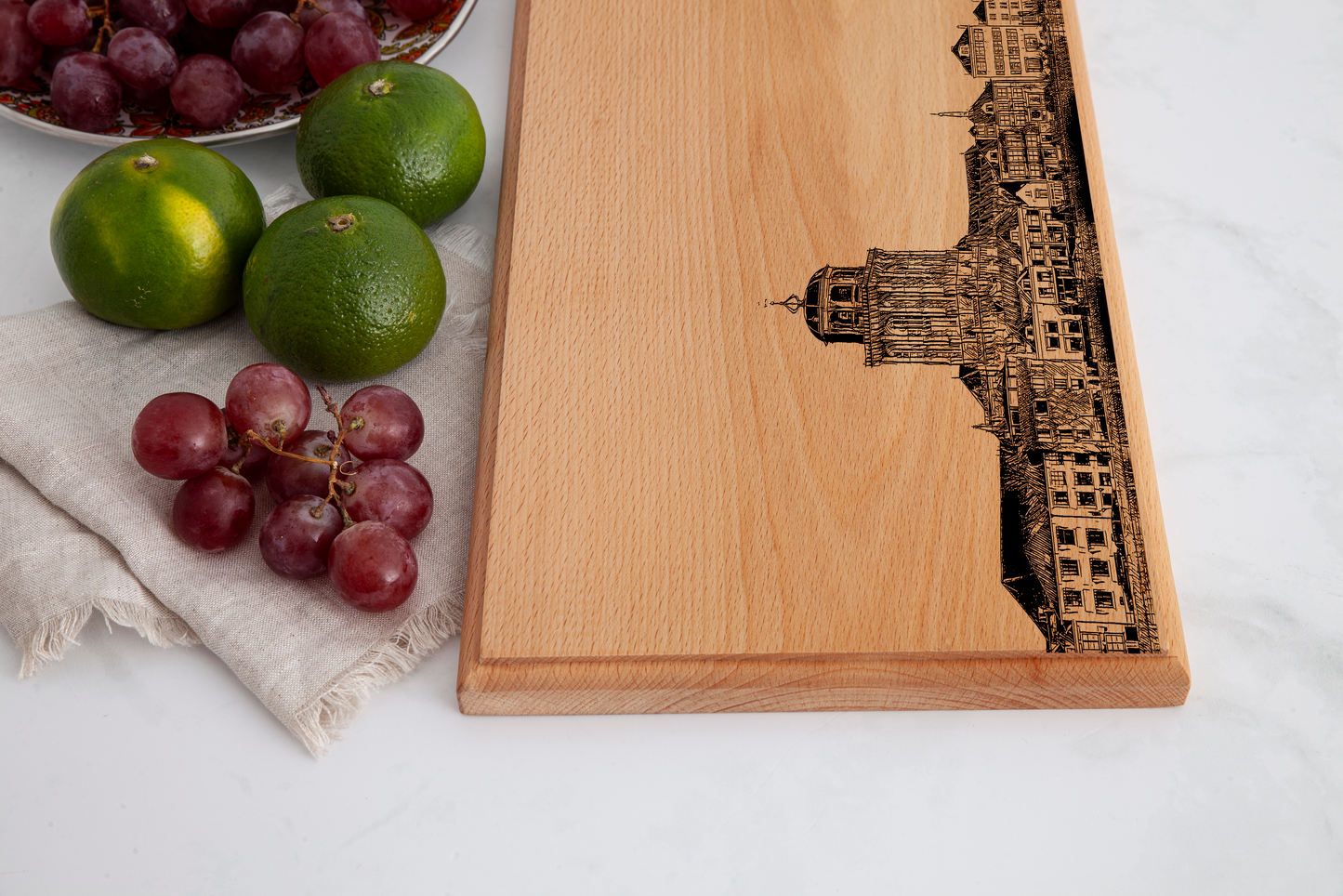 Handmade Deventer Engraved Serving Board - Beech Wood