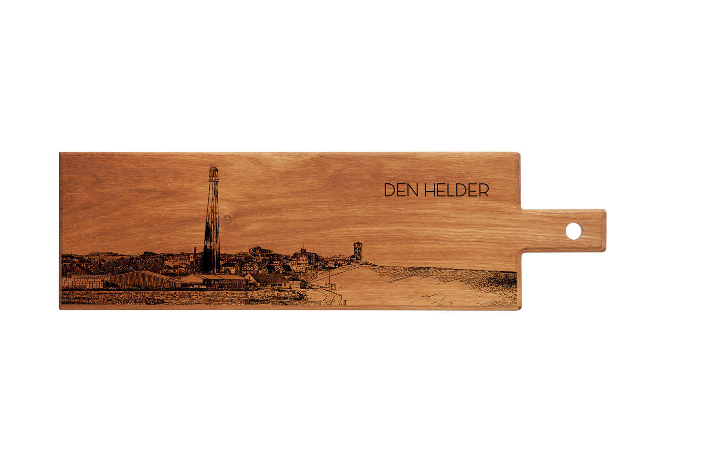 Handmade Den Helder Engraved Large Serving Board - Beech Wood