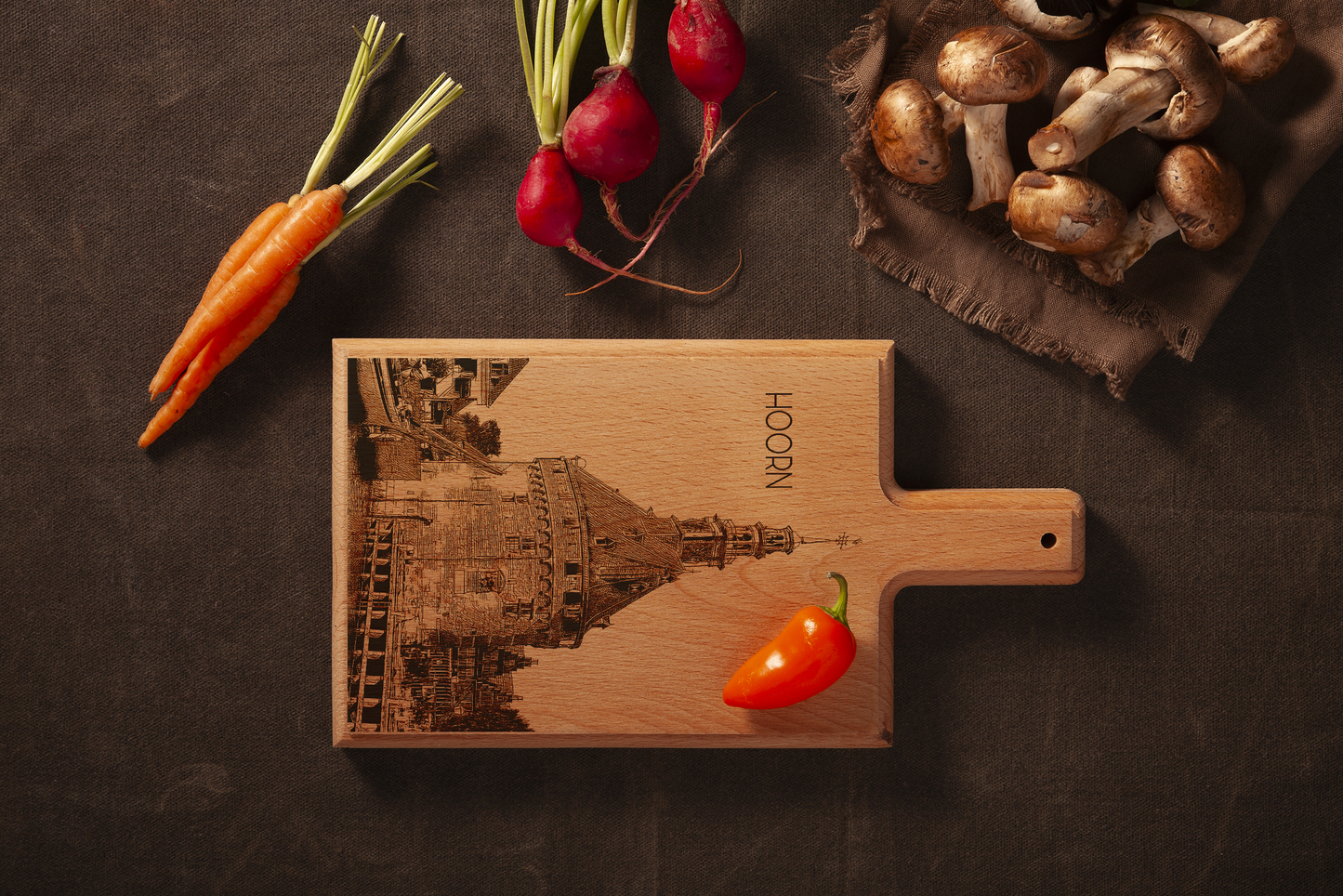 Hoorn - De Hoofdtoren Cheese Board - Beech Wood