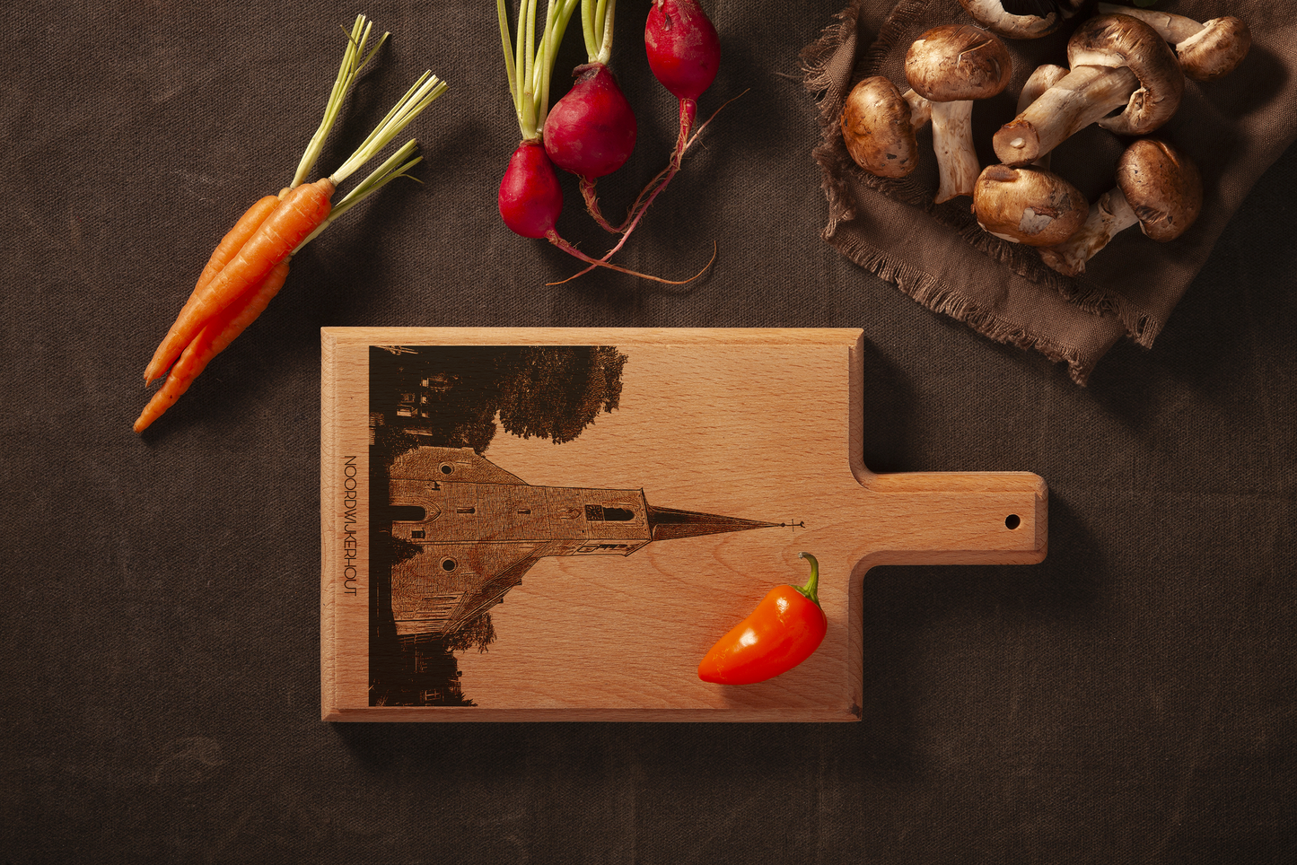 Noordwijkerhout Witte Kerk Cheese Board - Beech Wood