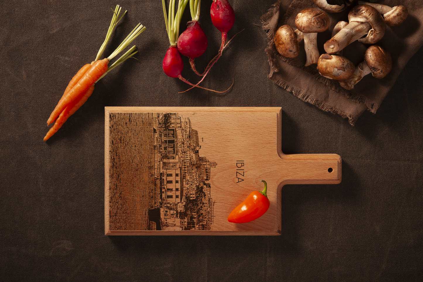Ibiza Old Town Wooden Cheese Board – 28 x 15 cm (Copy)