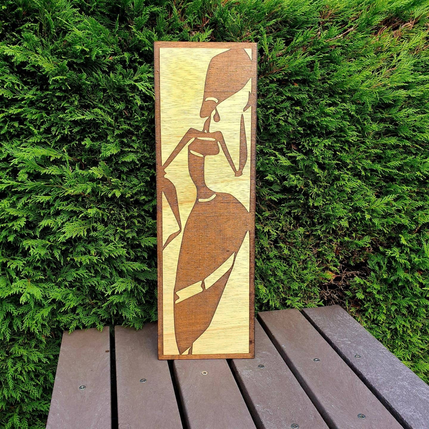 African Ladies Handmade Wood-Burning Craft