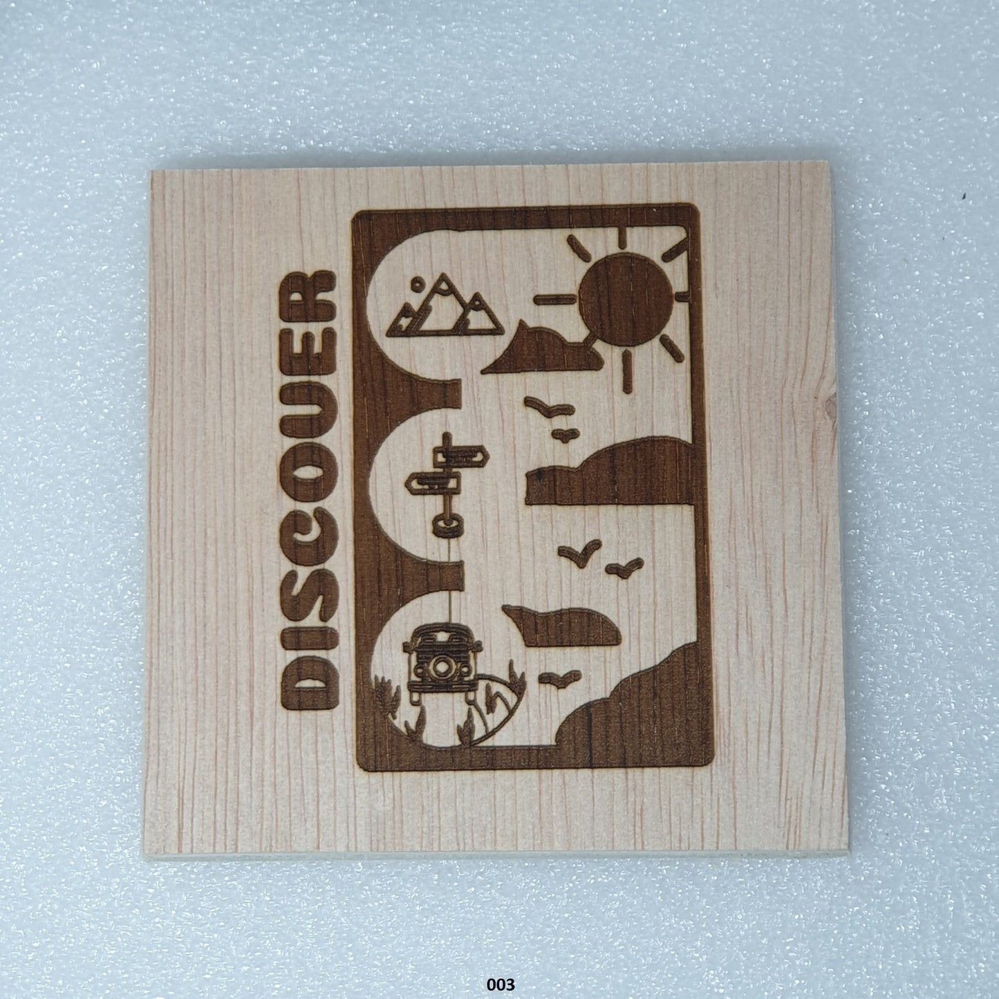Camping Life Design Handmade Coaster Set (2 Pieces)