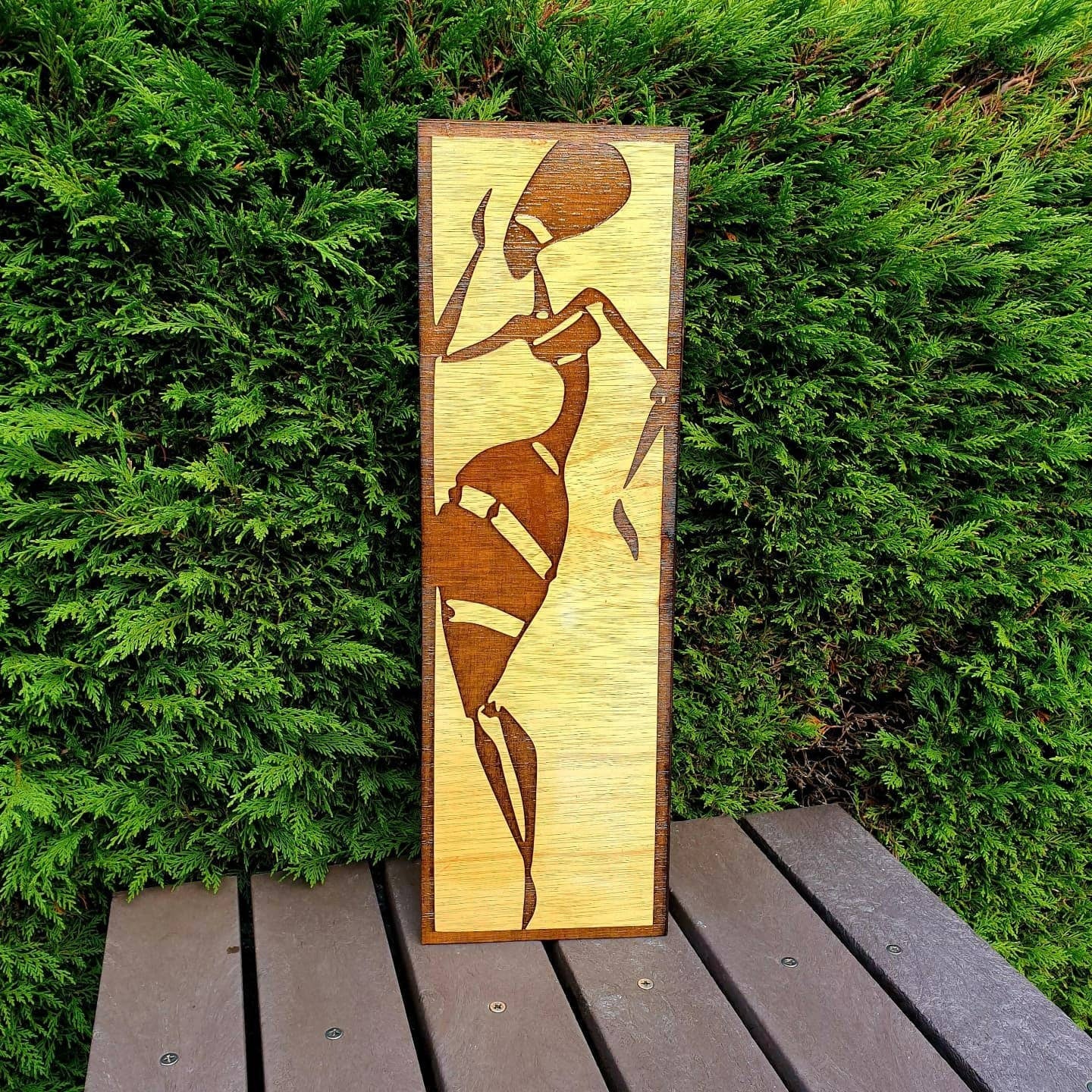 African Ladies Handmade Wood-Burning Craft