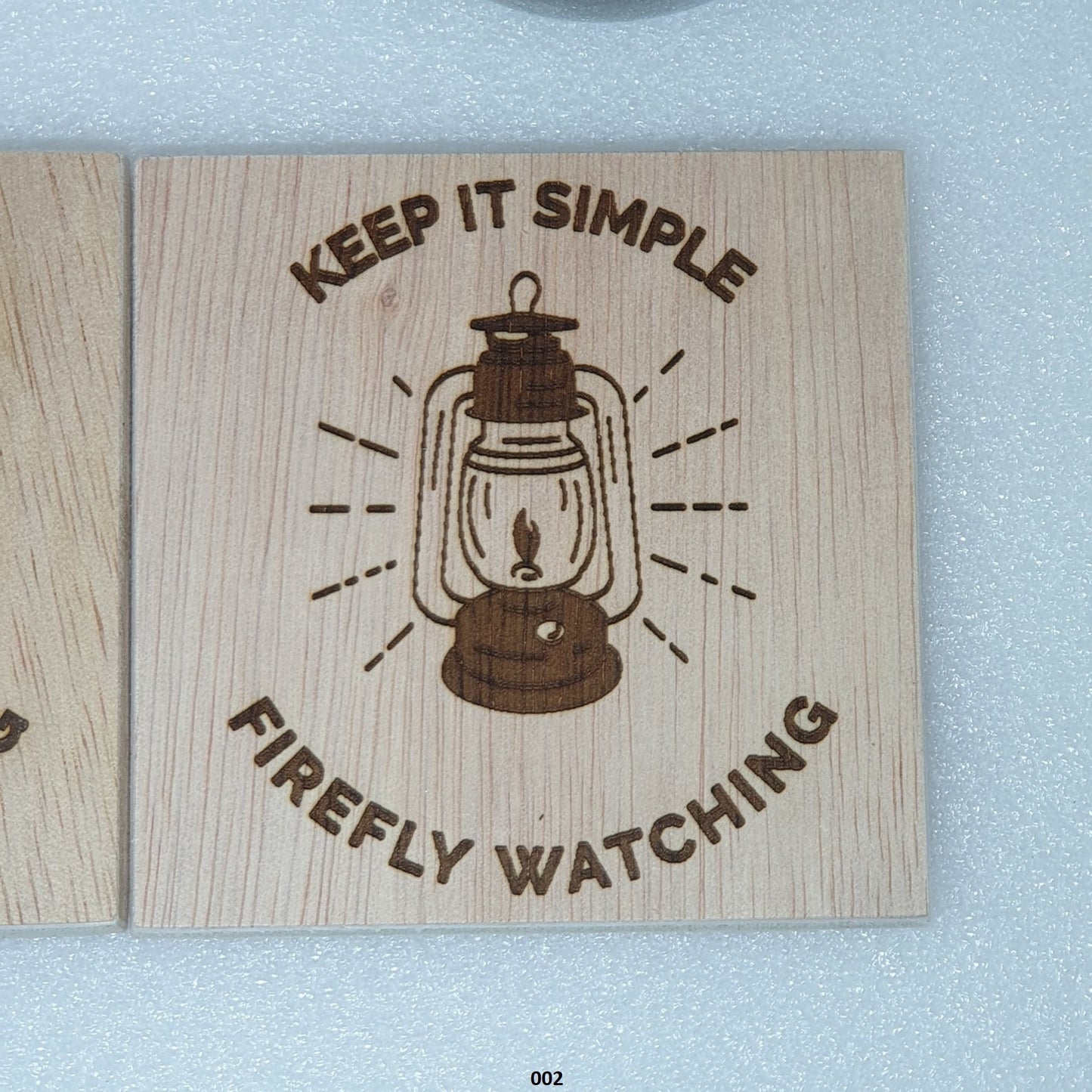 Camping Life Design Handmade Coaster Set (2 Pieces)