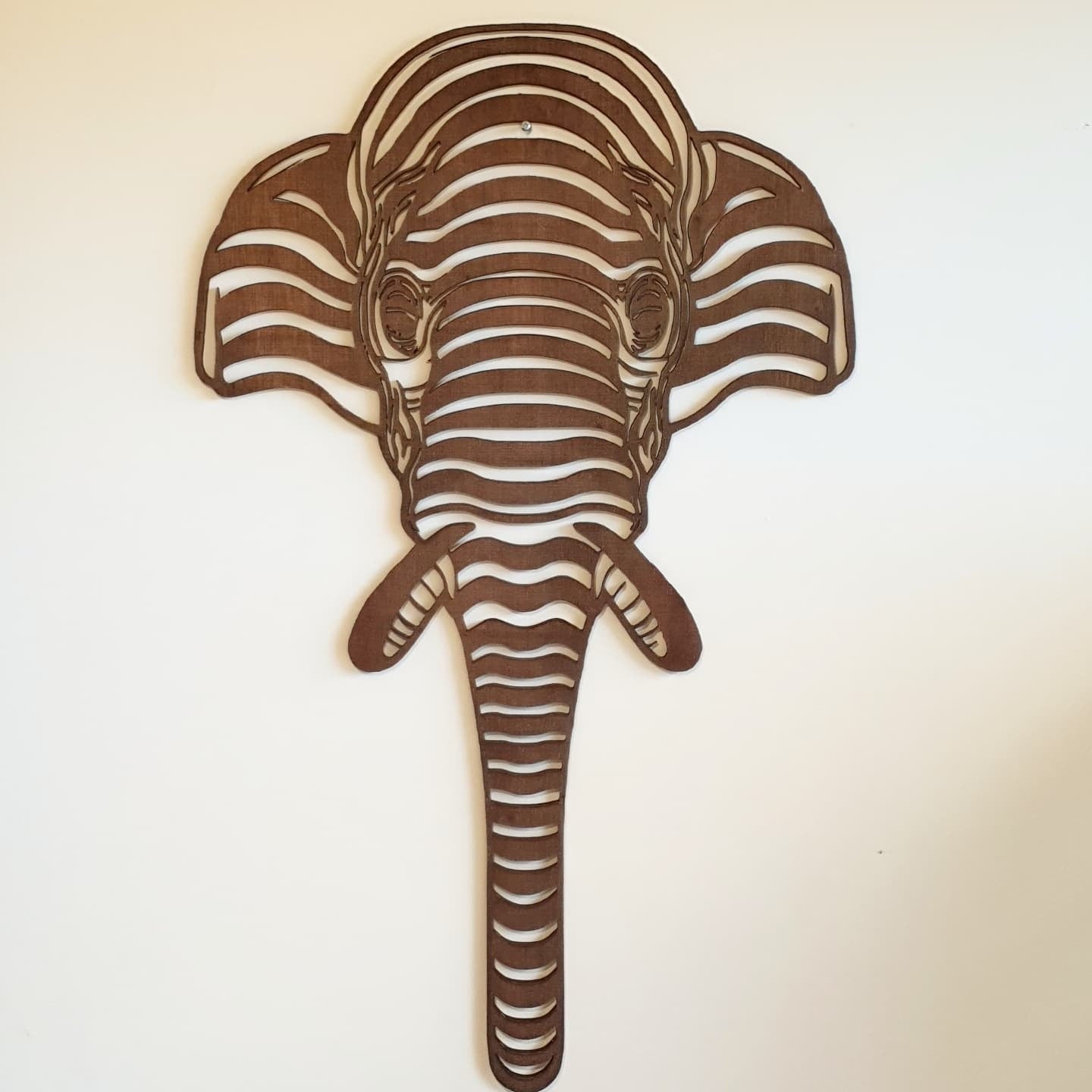 Elephant Burned Wood Wall Art Craft