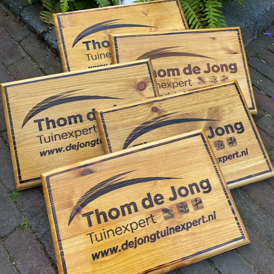 Your Company's Wood Logo Sign