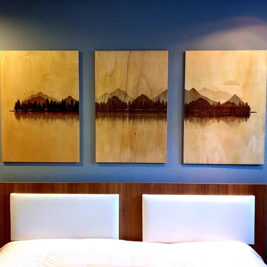 Forest Landscape Wood-Burning Wall Art Craft