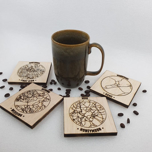 Custom City Map Coasters
